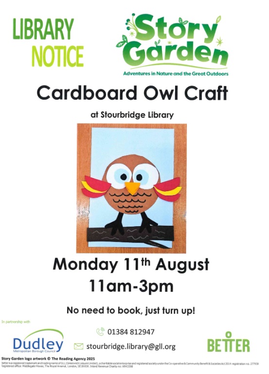Stourbridge Library - Cardboard Owl Craft
